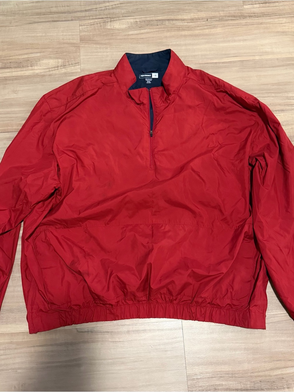 Performance Red Half-Zip Pullover Jacket